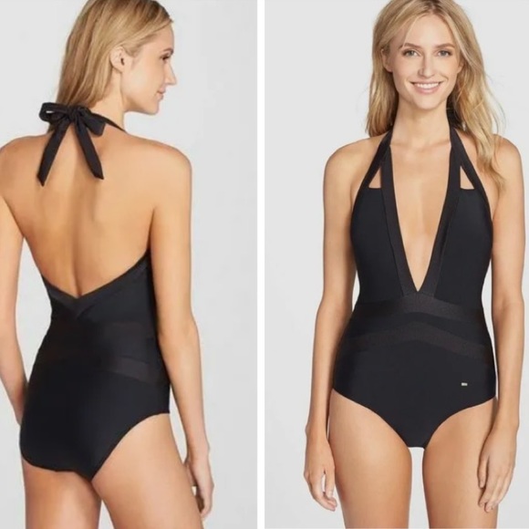 Ted Baker Other - NWT Ted Baker London Ralinda' Halter One-Piece Swimsuit Black Size 5/XL